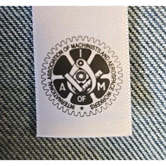 Vtg Tyca Mens Denim Jean Jacket Embossed Guitar Sz M Trucker USA Rockabilly Blue - Picture 4 of 8